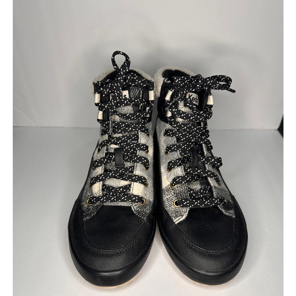 Keds Scout Textile Mix Splash Lace up Women's Black Casual Boots